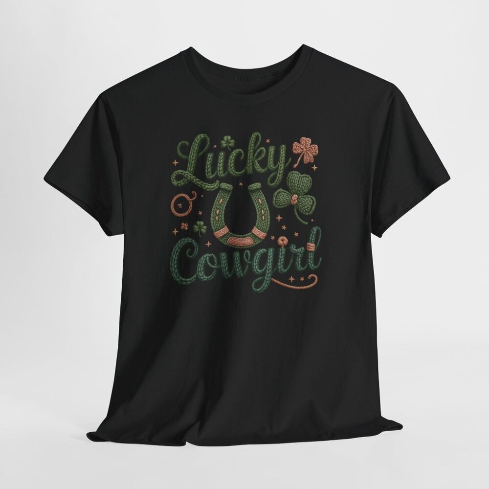 Lucky Cowgirl Western Graphic Tee – Women’s Country Rodeo Boutique Shirt